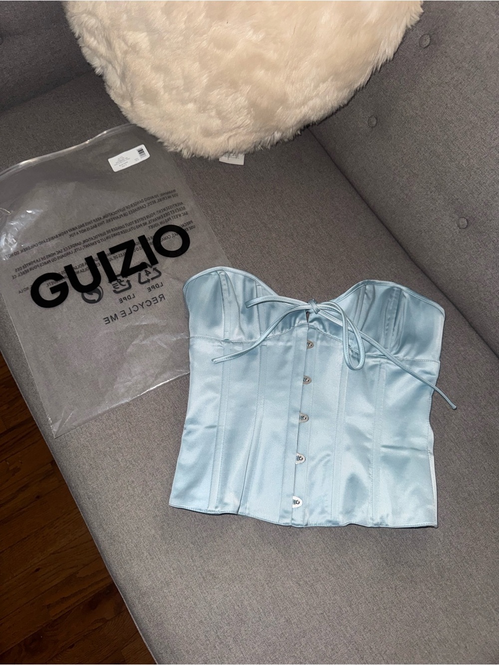 Danielle Guizio Marini Corset In Blue Song Size Small ๐ฉต - Picture 5 of 11